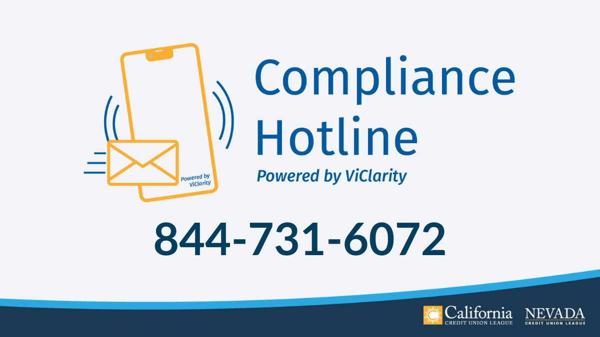 Make #compliance your top priority! As a League member, you have access to the latest compliance expertise and resources, including a compliance hotline. 

#CANVLeagues  #California #Nevada #CaliforniaCreditUnions  #NevadaCreditUnions #PoweredbyViClarity