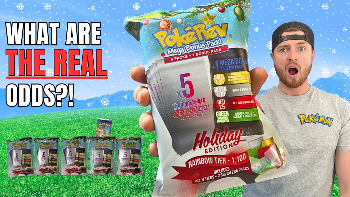 AndysPokemon's tweet image. New vid dropped 🤙 check it out, let me know what you think

I opened FIVE PokeRev Holiday Mega Bonus Mystery Packs - the BEST luck!
youtu.be/EMradPPtbT8

#PokeRev #pokemonmysterypacks