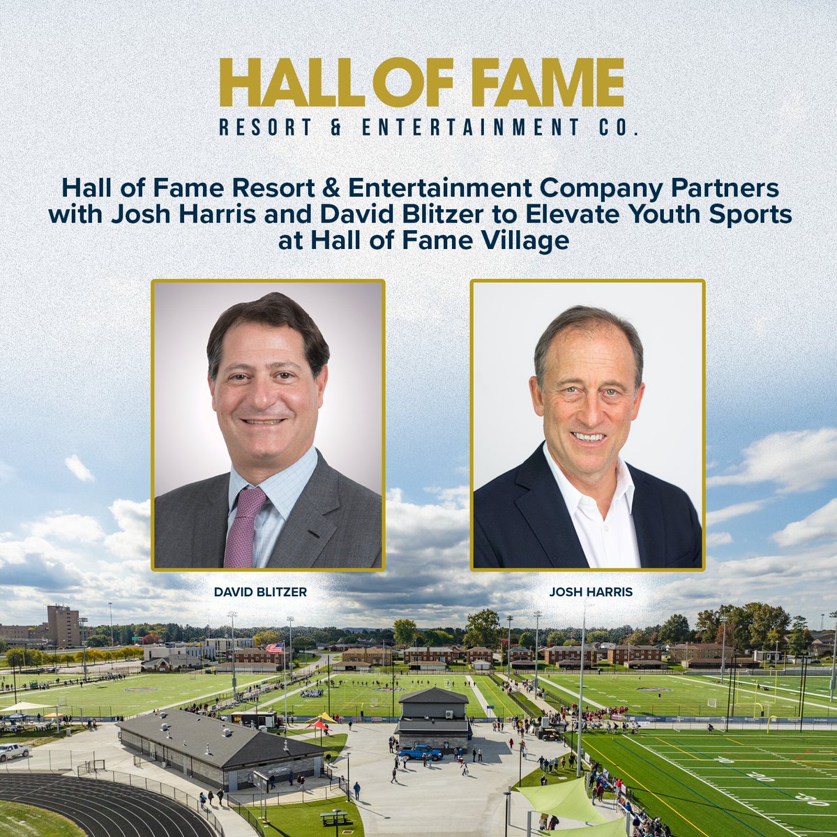 Hall of Fame Resort &amp; Entertainment Company Partners with Josh Harris and David Blitzer to Elevate Youth Sports at Hall of Fame Village

Read more here ➡️ bit.ly/48yHtRZ