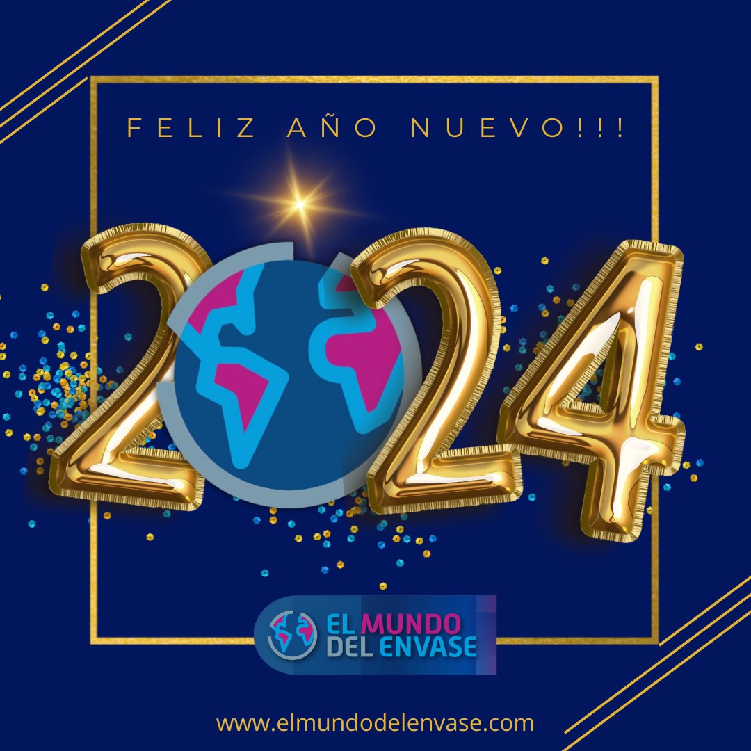 Que todos sus planes, proyectos y anhelos se vean realizados en 2024... son los deseos de quienes conformamos El Mundo del Envase.
¡¡¡Feliz año nuevo!!!