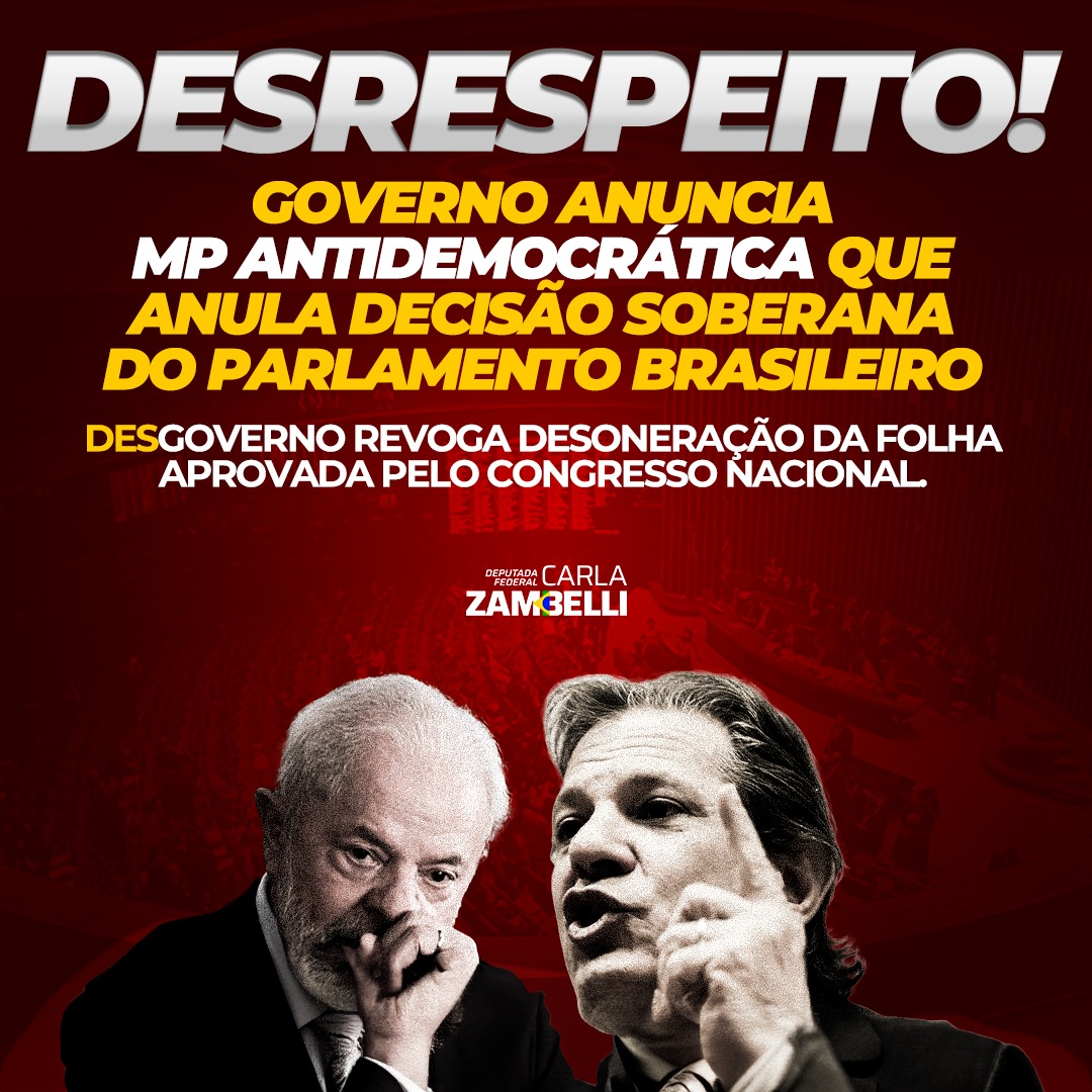 ZambelliRita_'s tweet photo. Decisão antidemocrática e suja!
Um verdadeiro Golpe nas empresas, para aumentar a arrecadação a qualquer custo! O Governo passou por cima de  decisão soberana do parlamento. https://t.co/D4OPxkVXtk