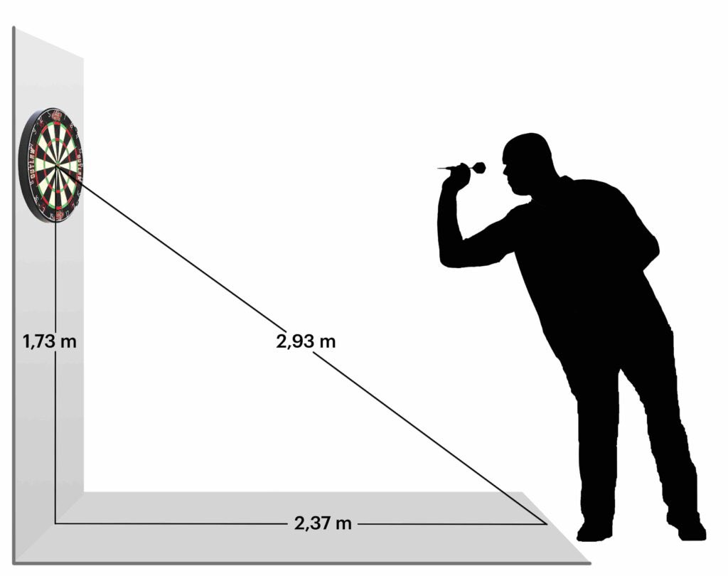 Stel je hebt een arm van 2.37m mag je dan het pijltje gewoon in het gewenste vakje in het bord duwen? #WKDarts