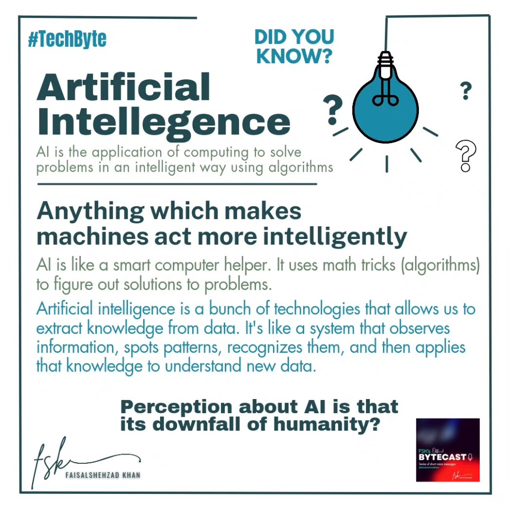 realFaisalKhan's tweet photo. #techbyte Unlocking AI Insights!

Dive into the world of Artificial Intelligence with these key definitions! 
Swipe left to explore the nuances of Generative AI, GPT, Machine Learning, and more! 

#AIExploration #TechJourney #LearnWithAI #InnovationInsights #TechDefinitions #GPTMagic #MachineLearningMindset #GenerativeAI #ArtificialIntelligence #TechTalks #AIRevolution #bytecast #fsk #ai #faisalkhan #chatgpt #chatgpt4