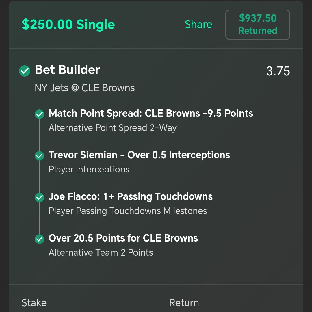 SmartWin_Bets's tweet photo. Damn, we good.

#nfl #NFLPicks #nflbets #NFLProps #NFL #NFLTwitter https://t.co/W3M2YNHxbh