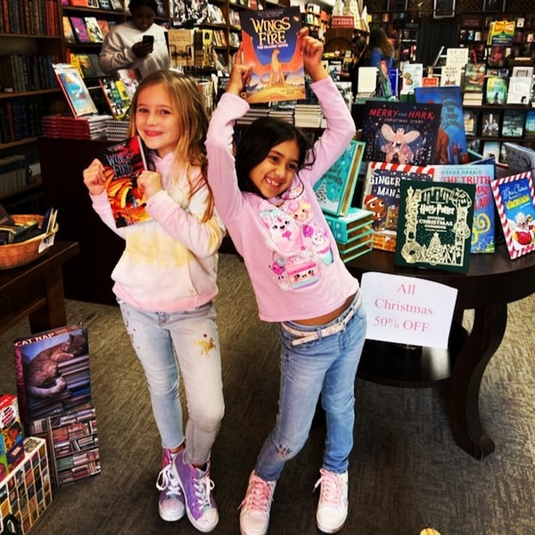 Enthusiastic young readers on a playdate made the bookstore their destination! Happy reading! #playdate #bookstore #destination #reading #friends #holiday #schoolsout #shopsmall #shopnow
