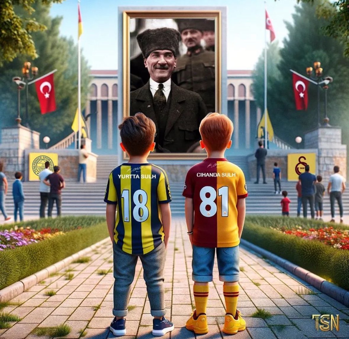 "Asla geri adım atmayacağımız değerlerimiz var. 100 yıl önce de böyleydi. Şimdi de böyle. 🇹🇷"