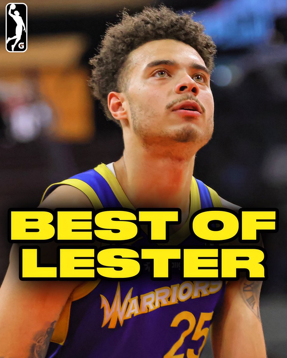 nbagleague's tweet photo. Lester Quinones’ BEST PLAYS from the G League Showcase! ⭐️ @GLeagueWarriors 

The @warriors two-way signee lit up the Showcase for 23.6 PPG, 6.4 RPG, and 3.5 APG with four 30+ point games. https://t.co/Hg8oIJ99YC