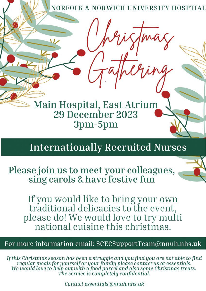 We have had the most wonderful afternoon with our newly recruited Nurses at our Christmas Gathering Event ❤️ 

Festive treats, Coco with cream/marshmallows &amp; Carols! Meeting &amp; greeting with all with their new colleagues 🎅🏼

Happy Christmas!

<a href="/DrNancyFontaine/">Prof Nancy Fontaine</a> <a href="/NNUH/">Norfolk and Norwich University Hospitals</a>