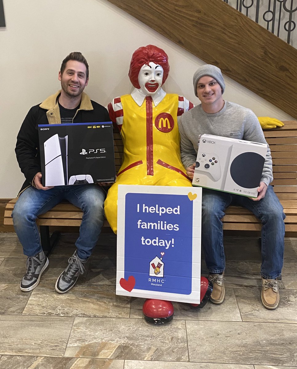 12 video game consoles donated to <a href="/RMHCMaryland/">RMHC Maryland</a>, who do incredible work to provide a home away from home for seriously ill children and their families! We know the consoles will be put to good use 🎮 <a href="/McDonalds/">McDonald's</a> @RMHC