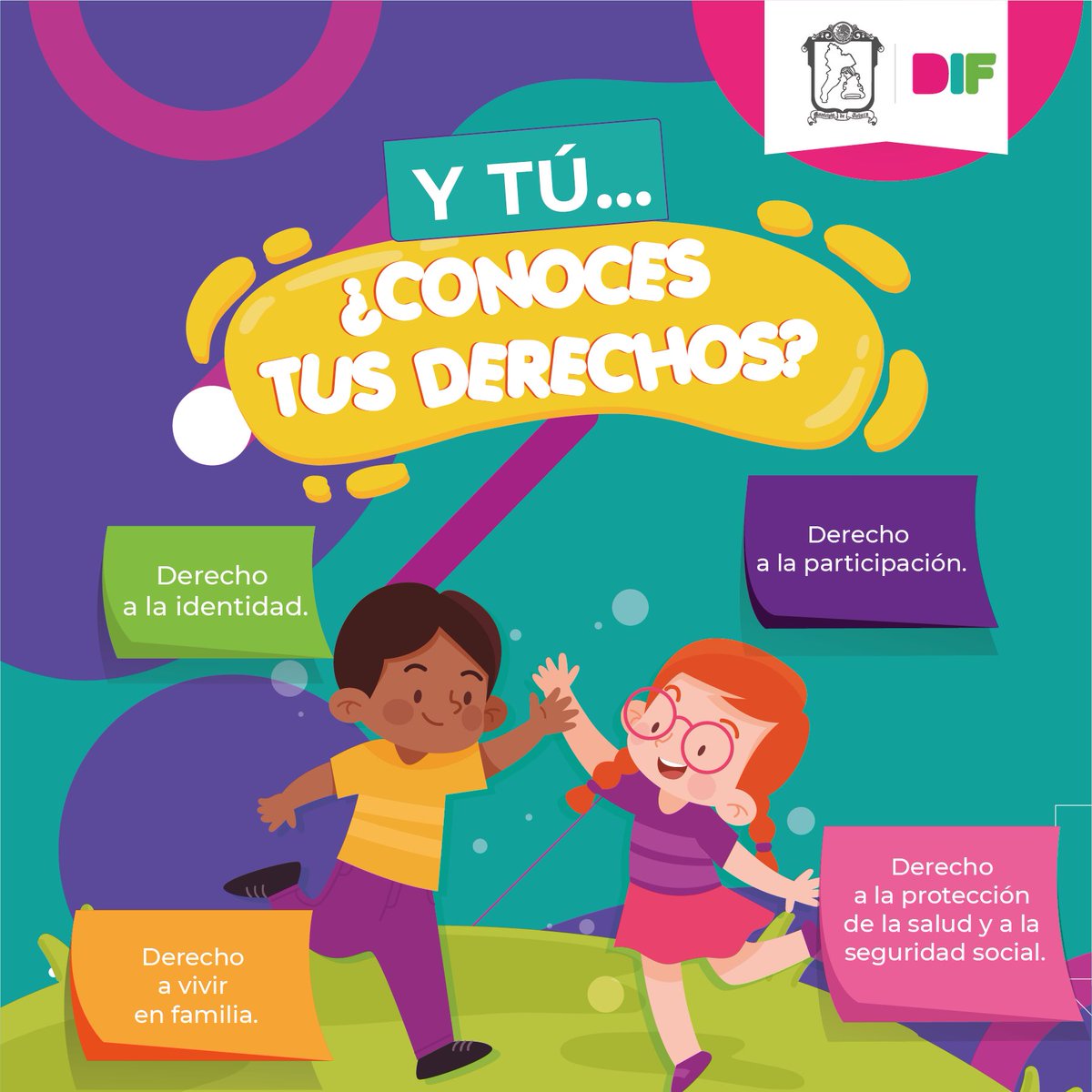 👉🏽¿Conoces tus derechos?👧👦
Aquí te recordamos algunos👇🏽