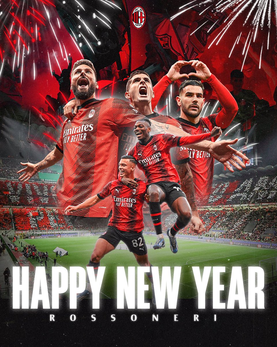 A prosperous 2024 to all our fans around the world! ❤️🖤 #HappyNewYear2024 #SempreMilan