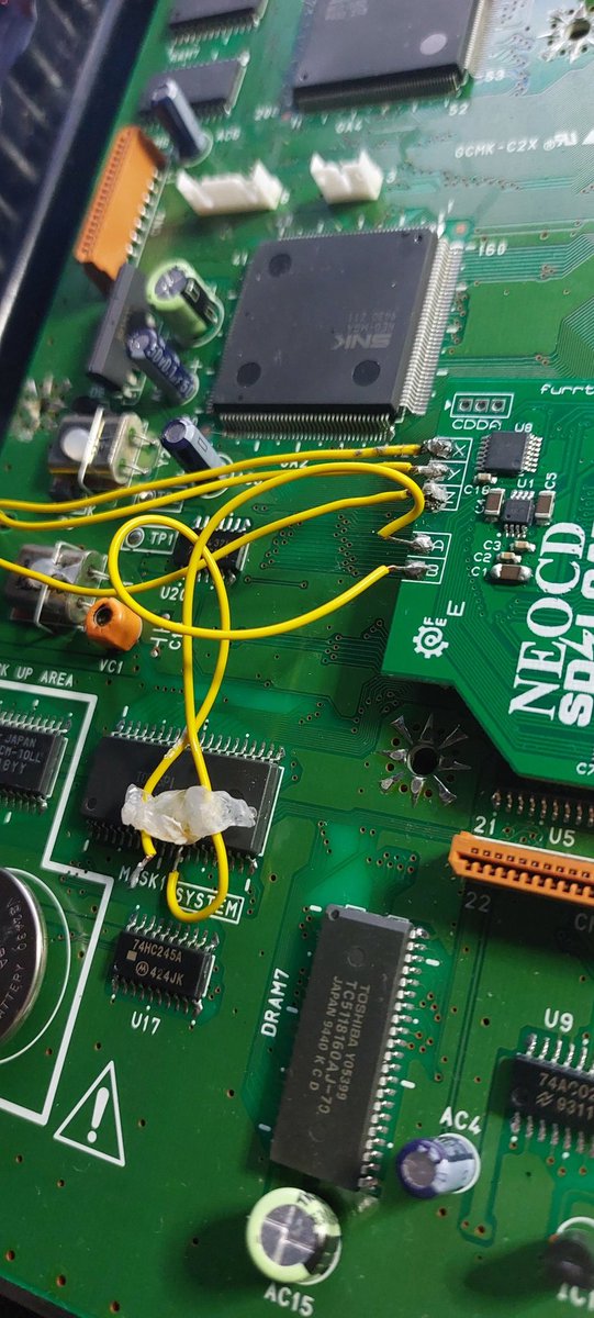 WillConsole's tweet photo. Oh mannnnnn....
Those solder joints and I'm sure that pin should be attached to that BIOS chip.
#sdloader #furrtek https://t.co/gn5b1wg0y3