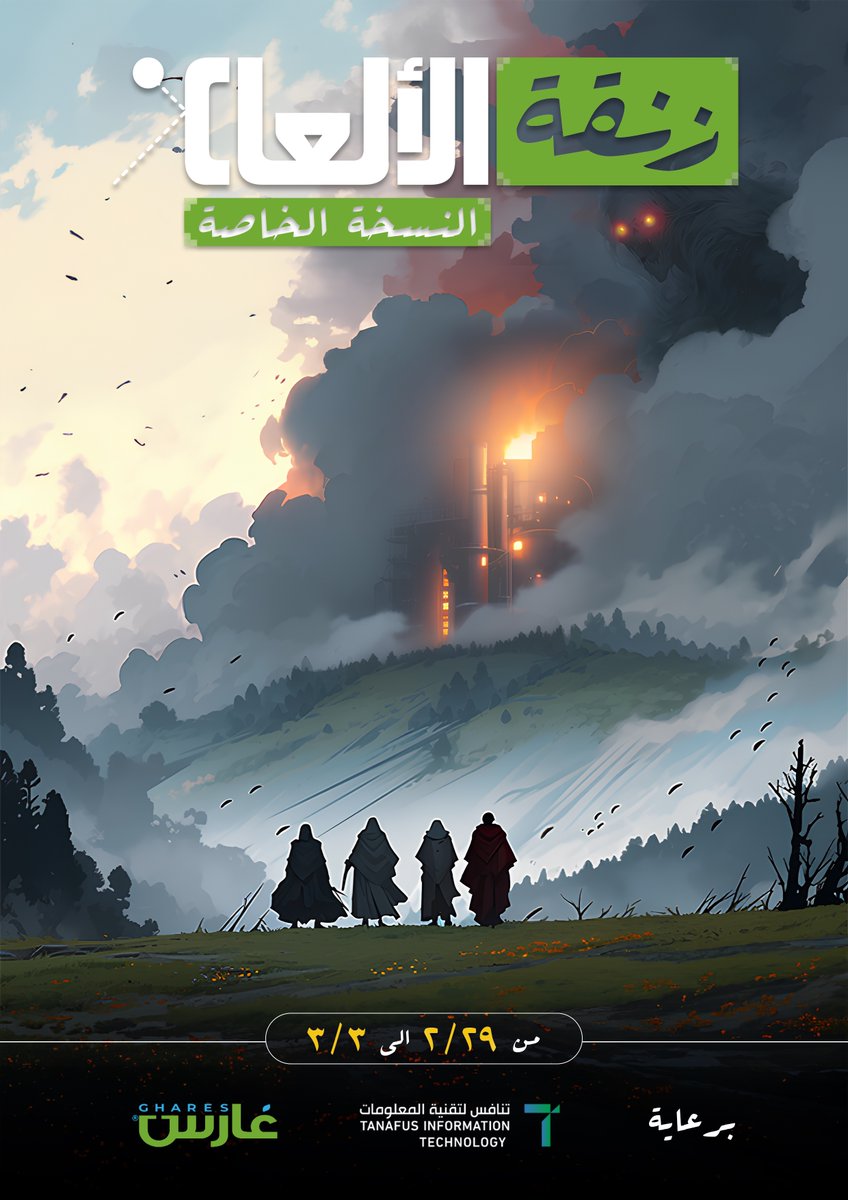 واخيرا الاعلان عن زنقة الالعاب (النسخة الخاصة) 

- يبدأ يوم ٢٠٢٤/٢/٢٩
- موضوع الزنقة محدد
- يتم تقييم الالعاب من قبل لجنة تحكيم وتقدم جوائز بقيمة مجموعها (٣٨ الف ريال سعودي) 

لمعرفة التفاصيل والتسجيل: gamezanga.net

#GameZanga #GameJam #تطوير_الألعاب #لقطة_عربية