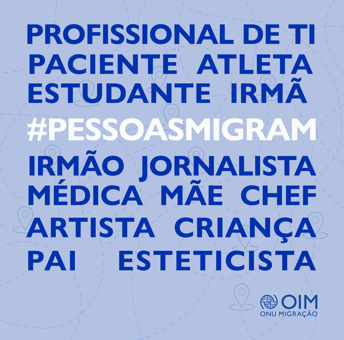 OIMBrasil's tweet image. Não importa quem são, as pessoas migram. E todas elas têm direitos, nós não precisamos de outras razões para apoiá-las.

#PeopleMove #PessoasEmMovimento