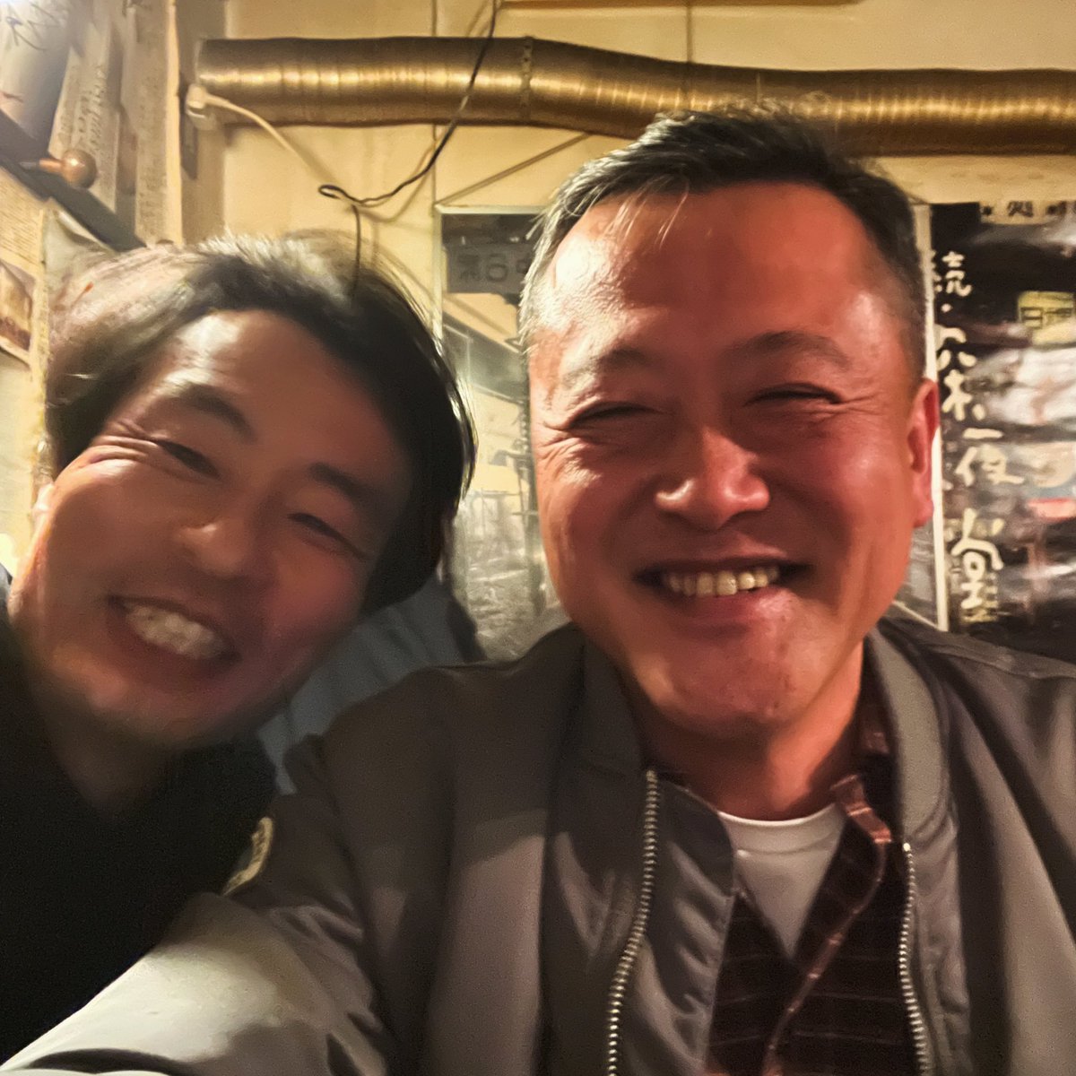 黒沢清『Chime』主演俳優の吉岡睦雄御大と飲む。来年皆様乞うご期待ですよ^ ^