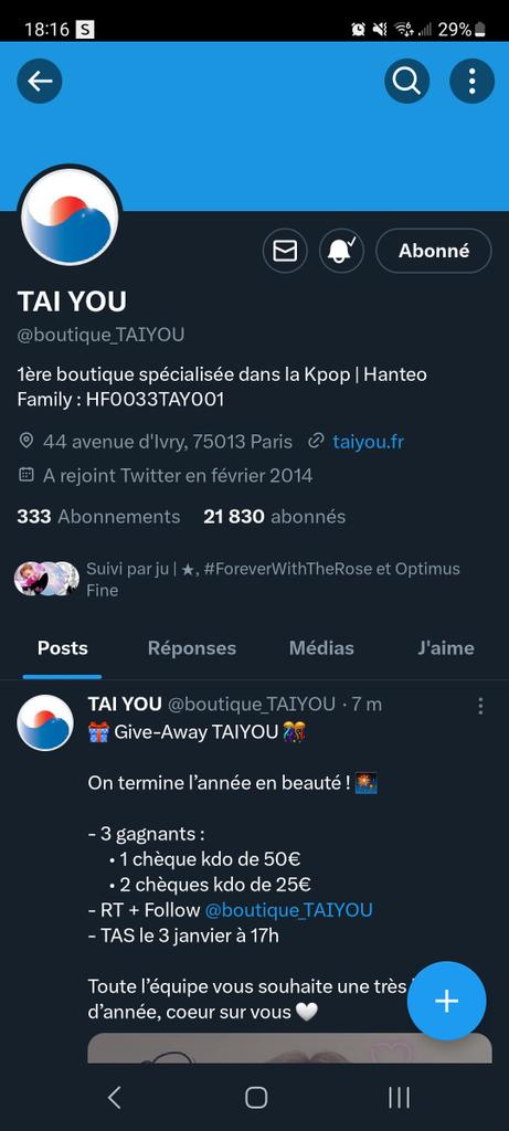 Sam_skzchan's tweet photo. @boutique_TAIYOU Merci Taiyou pour se GA 🫶 https://t.co/RIZDpGUOmc