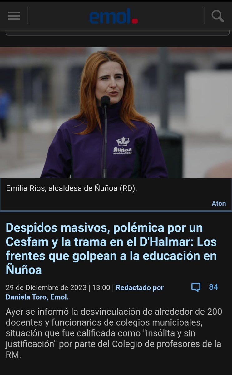 pablolirar's tweet photo. 🚨La retroexcavadora de Revolución Democrática por la mejor educación pública de Chile.
Despidos masivos, polémica por un Cesfam y la trama en el D'Halmar bajo la controvertida gestión de @EmiliaRiosS: Los frentes que golpean a la educación en #Ñuñoa. https://t.co/TjQMzajdUq