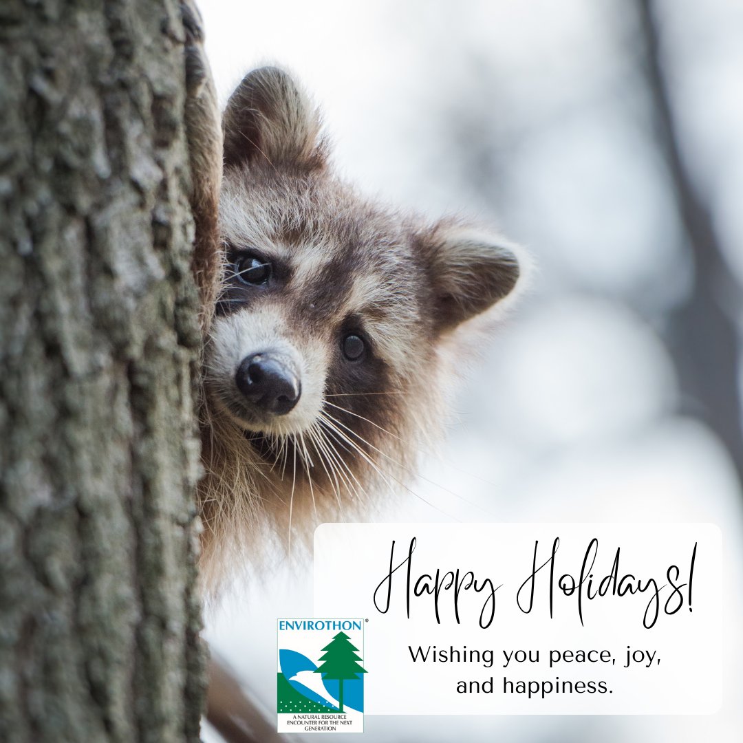 You can almost see 2024 peaking around the corner, but before it arrives we want to thank you all for your support &amp; dedication in 2023! We had an amazing year &amp; are excited about the future ahead! Happy Holidays to All! #SeasonsGreetings #HappyHolidays #ncfenvirothon #envirothon