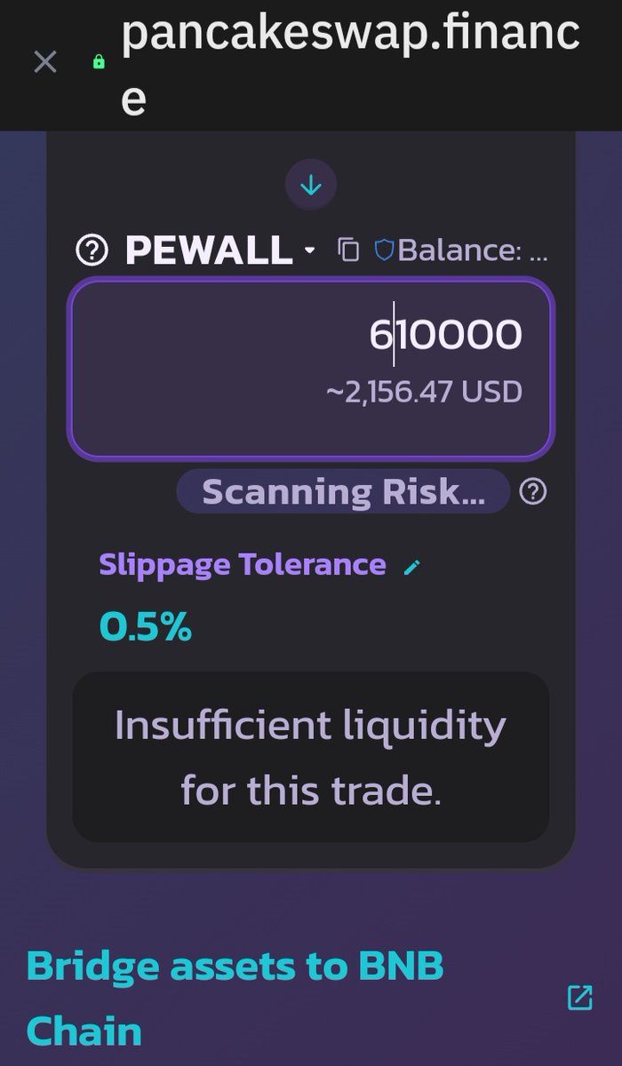 #PEWALL  @ThePepeWallet scammers change the address of the original contract, they filled their mouth saying 'listed on pancakeswap' and the liquidity barely reaches $2000.