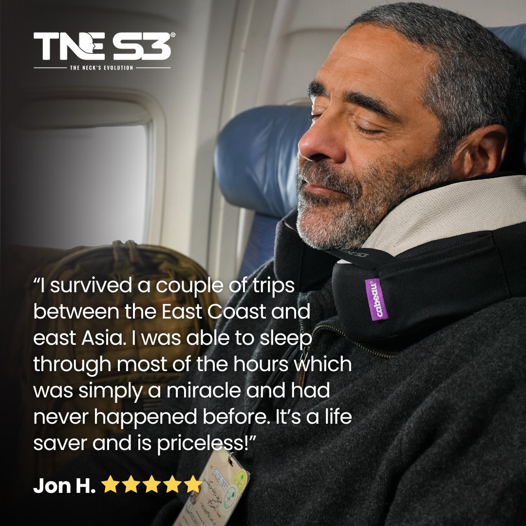 If you find it challenging to fall asleep (and stay asleep) on an airplane, this neck pillow is for you!🛩️😴

Click here to learn about the benefits of TNE S3 and get yours today!⬇️
cabeau.com/.../the-necks-…...

#cabeaucomfortonthego