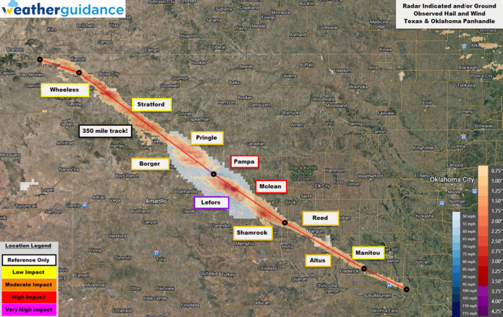 StormIntel's tweet photo. This year's third notable date produced a nearly 350mi long significant hail swath and several additional significant hail storms around the DFW and Texarkana region, causing widespread damage.
#Insurtech #claims #riskmanagement #EventResponse https://t.co/S1PumbzhhF https://t.co/DKIsOy1lL0