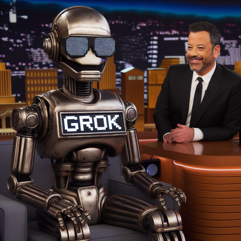The one and only <a href="/JimmyKimmelLive/">Jimmy Kimmel Live</a> is interviewing #GROK tonight stay tuned