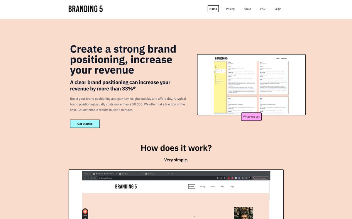 aswinsync's tweet image. Before ➜ After

Key take aways for this landing page re-design for @branding5_com: 

1. Highlighting some of the great features in their product offer to give users a 1st impression of how the product works.

2. Centering the user&apos;s attention to the value proposition of STRONGER…
