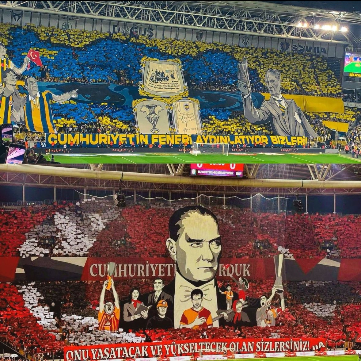 Taraftarlarımız Suudi Arabistan'da taviz vermiyor.