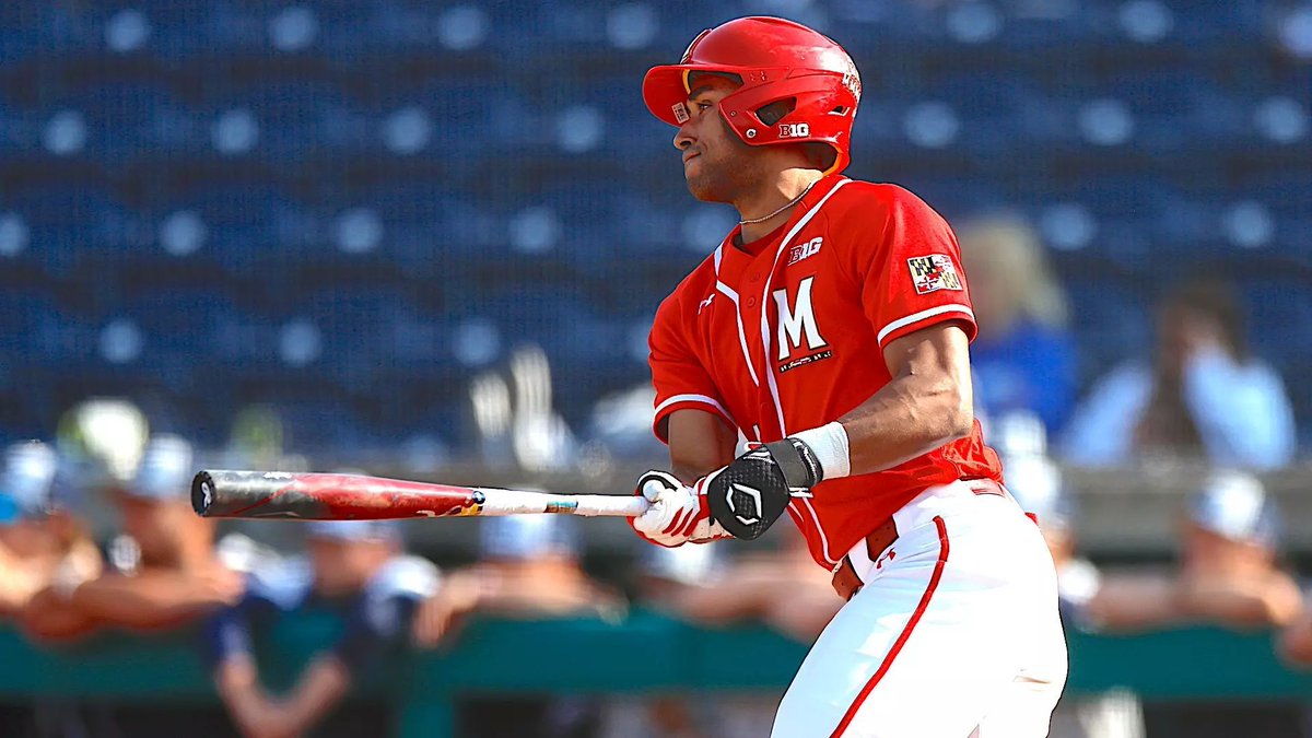 Coming off a very good sophomore year (.288/.404/.541 with 14 home runs and 56 RBIs), <a href="/TerpsBaseball/">Maryland Baseball</a>'s Elijah Lambros has a chance to be a big star if he can continue to develop as a hitter.

“He is as tooled out as it gets."

<a href="/KinaTraxInc/">KinaTrax</a> Fall Report 👉 d1ba.se/48zfGRz