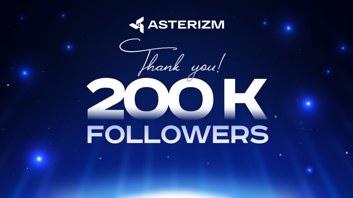 Big shoutout to our incredible #Asterizm community! We're thrilled to announce that we've hit a milestone of 200K followers! 🎉🎉🎉 Thank you for being part of our journey and making #Asterizm a vibrant space for innovation! 🌟🚀💙 asterizm.io…