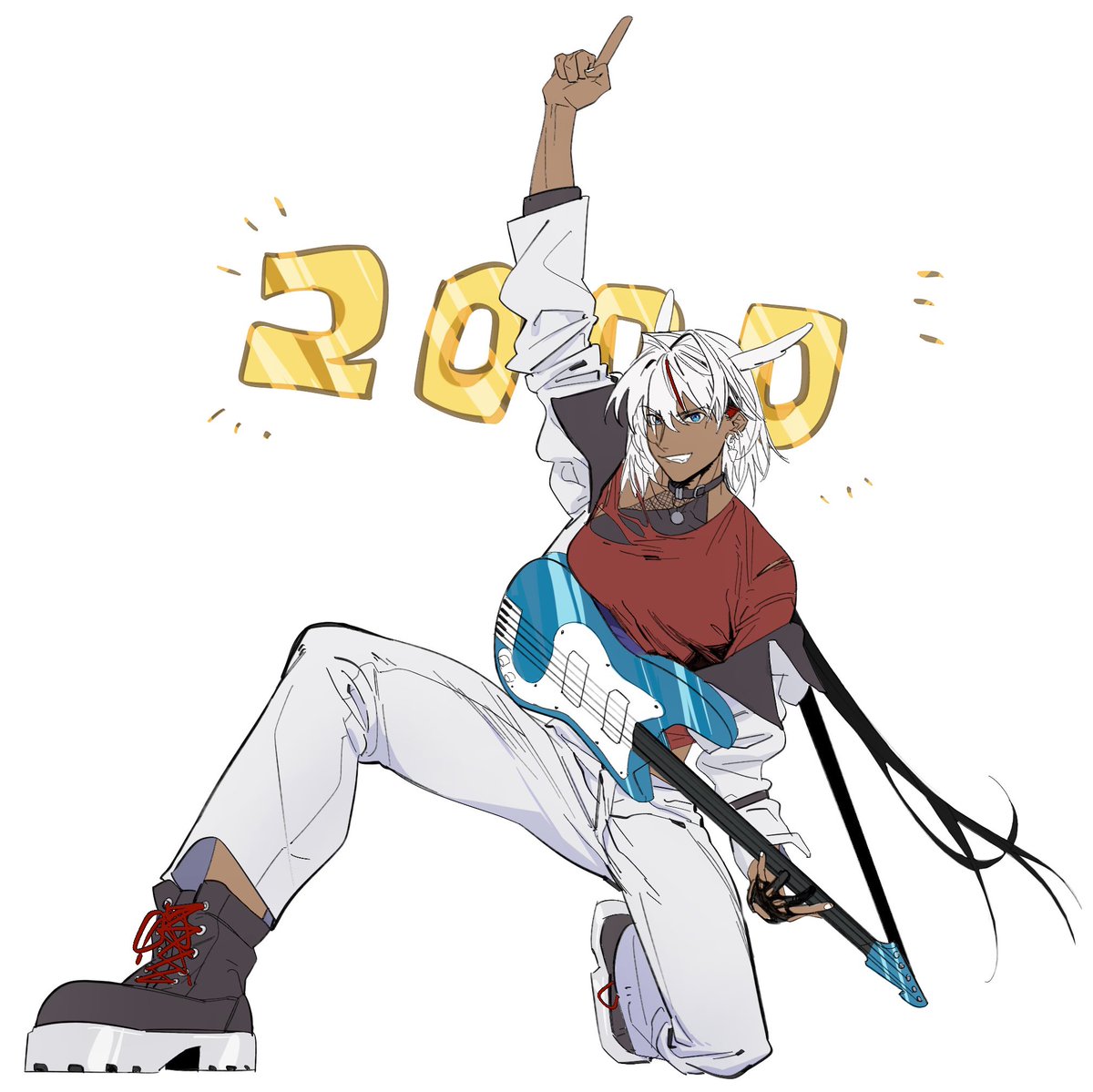 EX_Pendragon's tweet photo. 2000fo Thanks! And wish you a happy  New Year~🎉 https://t.co/sxJgGqEoDm