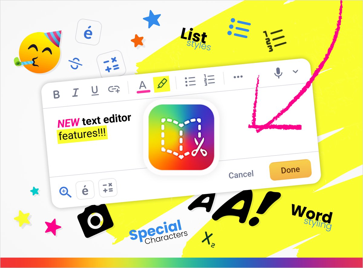 BookCreatorApp's tweet photo. We've added in more styling options in the text editor, plus special characters to support math and language learning.

Check them out in full at https://t.co/d72wnbjZM1

#ELL #Math #ELA https://t.co/heo6SseJiM