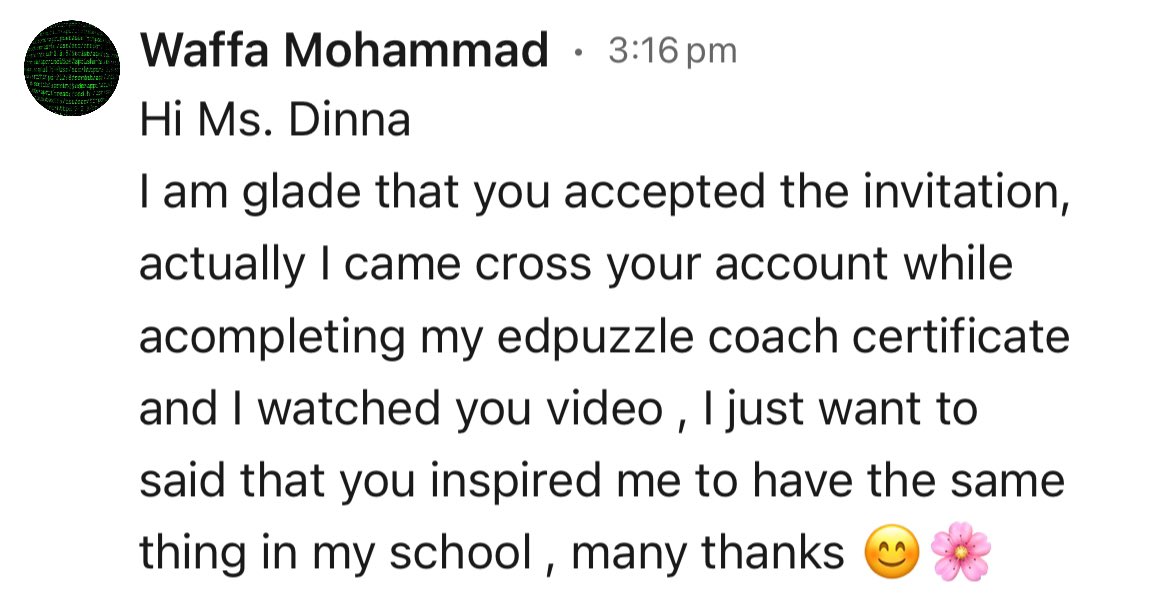 DonnaMShah's tweet image. Playing catchup on @LinkedIn and loved receiving this message about my @edpuzzle #CoachCertificate 

#AlwaysLearning #VideoLearning