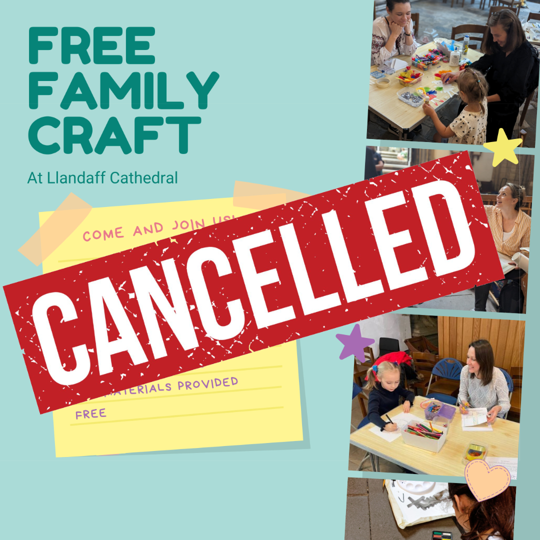 We are sorry to share that our monthly Family Craft activity is cancelled tomorrow. 

Please join us for our next one in January.

<a href="/LlandaffCath/">Llandaff Cathedral 🏴󠁧󠁢󠁷󠁬󠁳󠁿</a>
