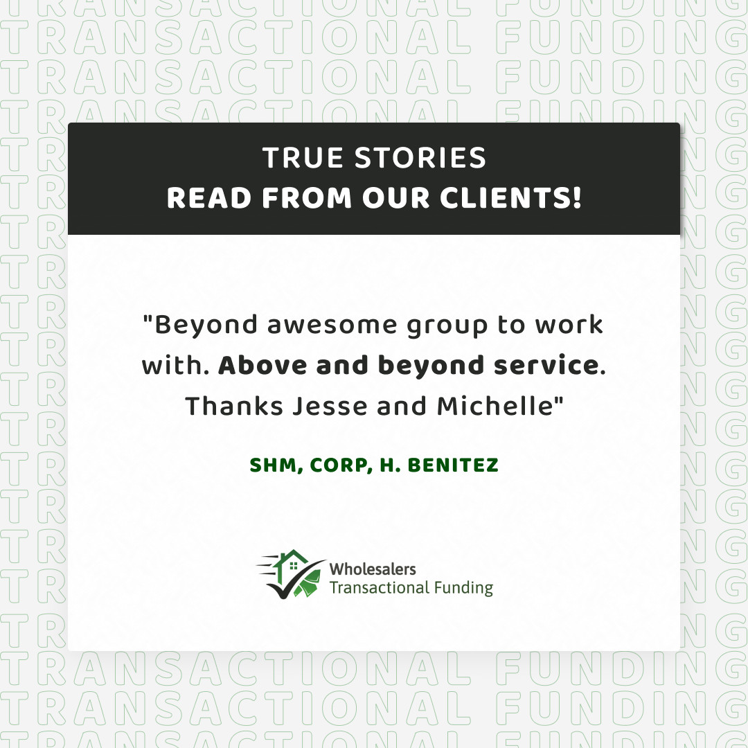 WholesaleTXFund's tweet image. Another satisfied client shares their journey with Wholesalers Transactional Funding. 🗣️🌟

Explore more success stories on our website!

#SuccessStories #ClientExperiences #WholesalersTransactionalFunding