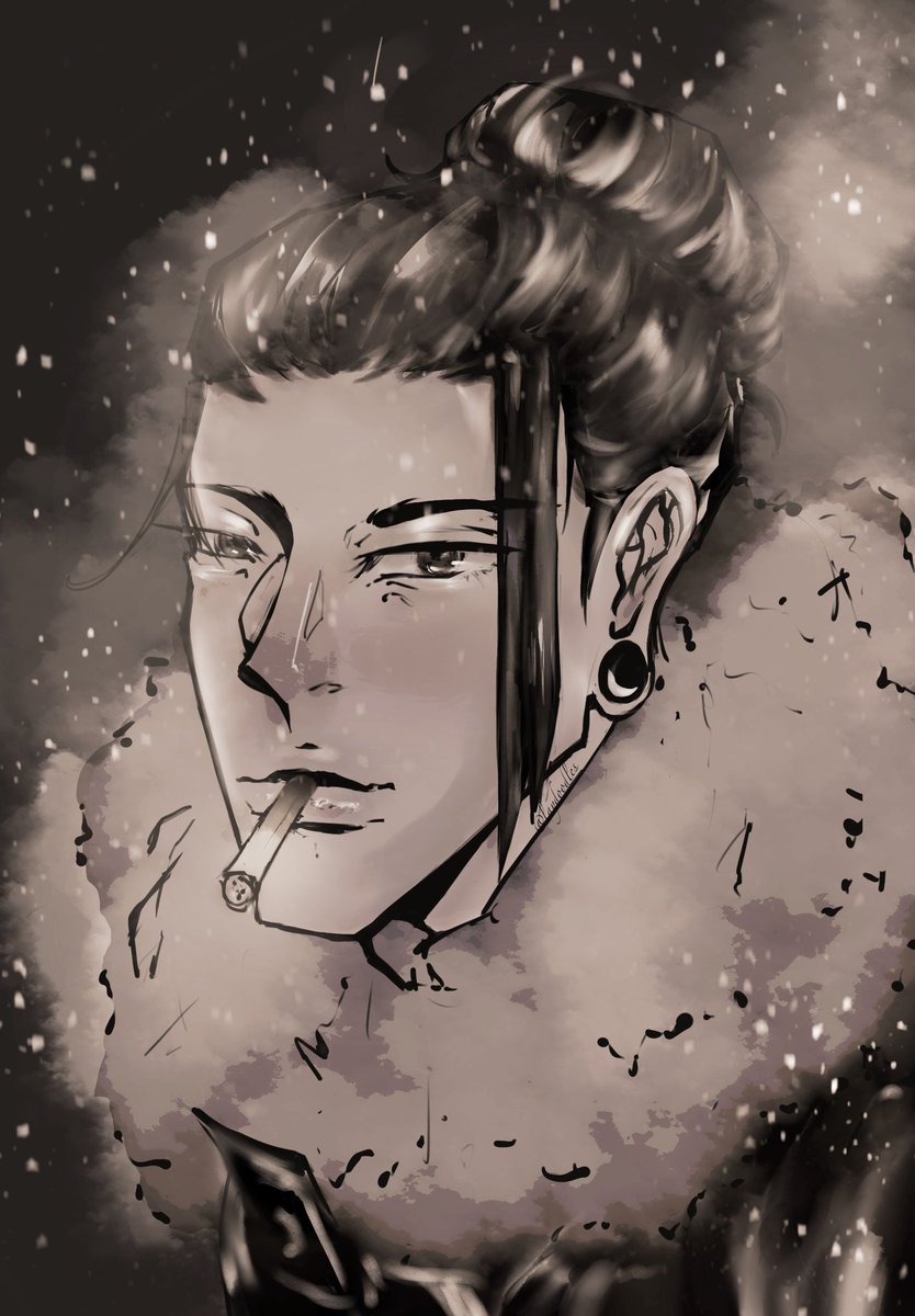 laydoodles's tweet photo. Snowy days ❄️ #JujutsuKaisen #GetoSuguru #jjkfanart https://t.co/JSLPieNkYq