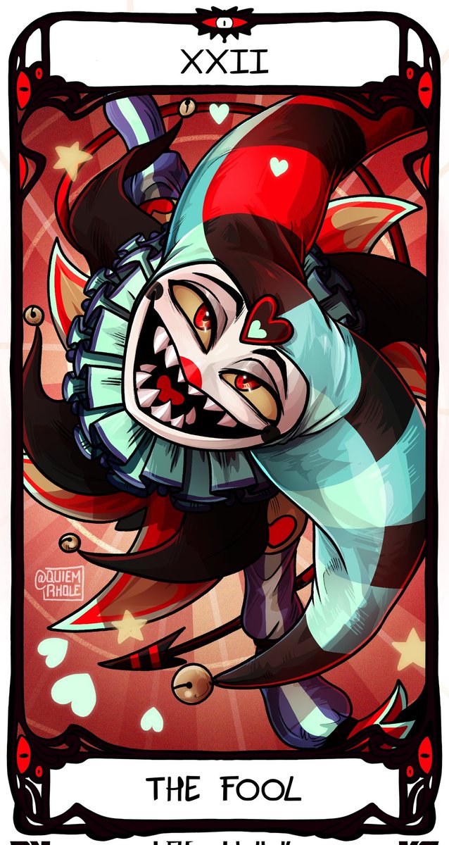 And to finish the year, let's have the FINAL card of the Tarot project ! ✨ FIZZAROLLI ❤️🤡❤️ Thanks to all of you who supported me with this project ❤️ #HelluvaBoss #HelluvaBossFanart #HelluvaBossFizzarolli