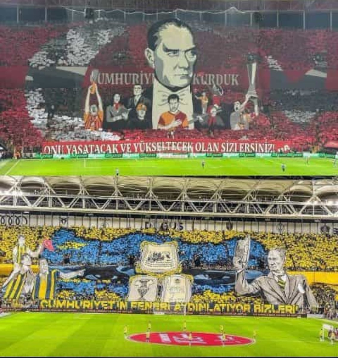 “ Ne Mutlu Türk’ üm Diyene “🇹🇷🇹🇷🇹🇷
#Atatürk #Cumhuriyetimizin100yılı #Galatasaray #Fenerbahce #GalatasarayFenerbahçe