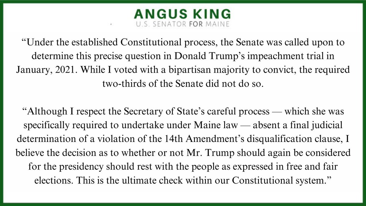 Senator Angus King tweet media