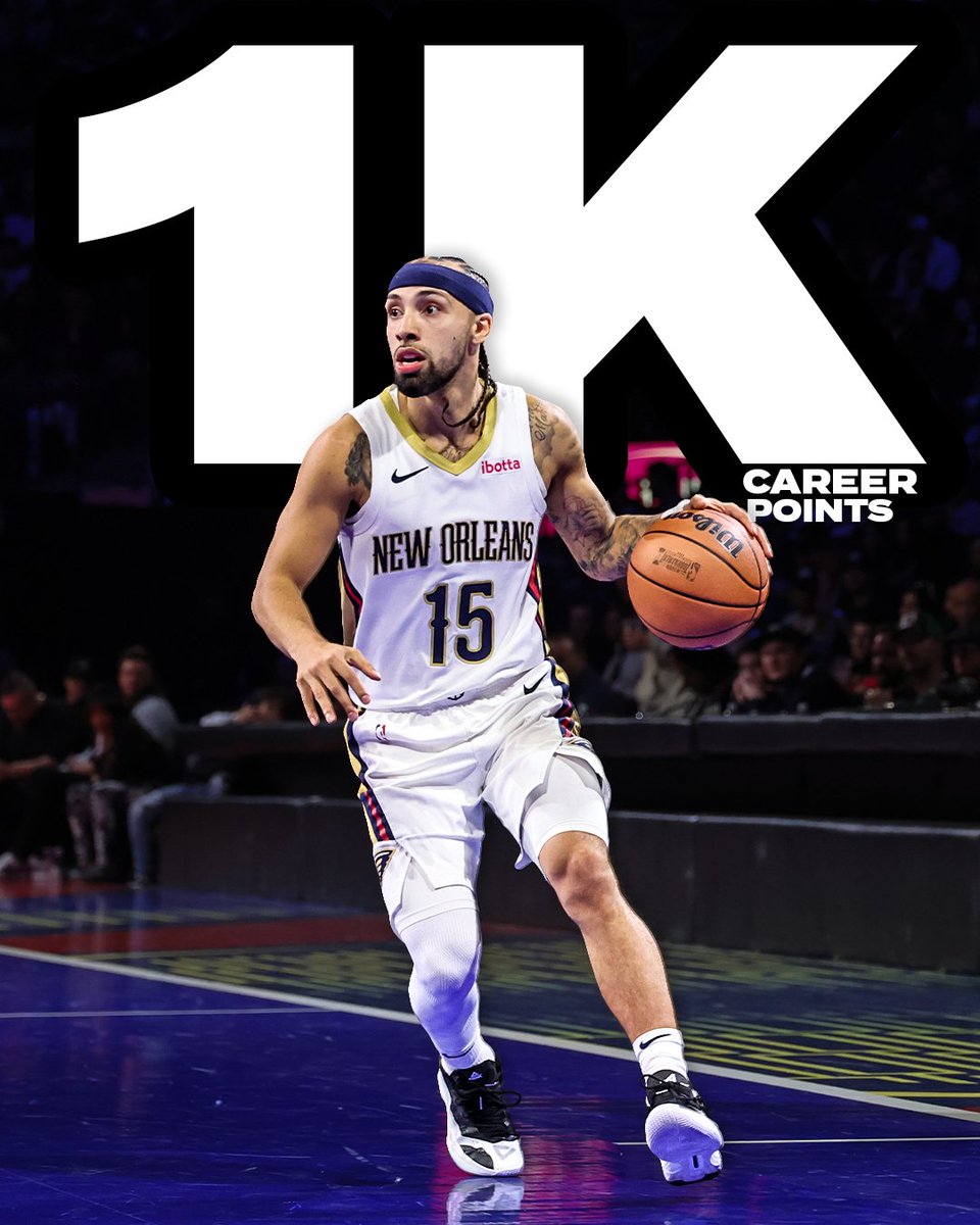 From undrafted to 1,000 career points.

Congrats, <a href="/AlvaradoJose15/">Jose Alvarado</a> 👏