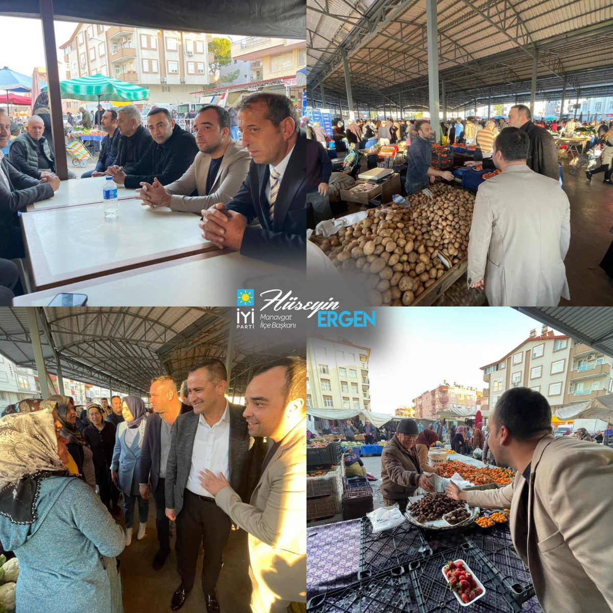 Divan Kurulu Yönetim Kurulu Üyelerimiz,   Antalya Milletvekilimiz Sayın Aykut Kaya ve Manavgat Belediye Başkan A. Adayı Sayın Sedat Manav ile birlikte Yayla Mahallesi Cuma pazarı ziyaretinde bulunduk. Pulusamız net rotamız Millet 
#meralakşener
#iyiparti
#iyipartimanavgat