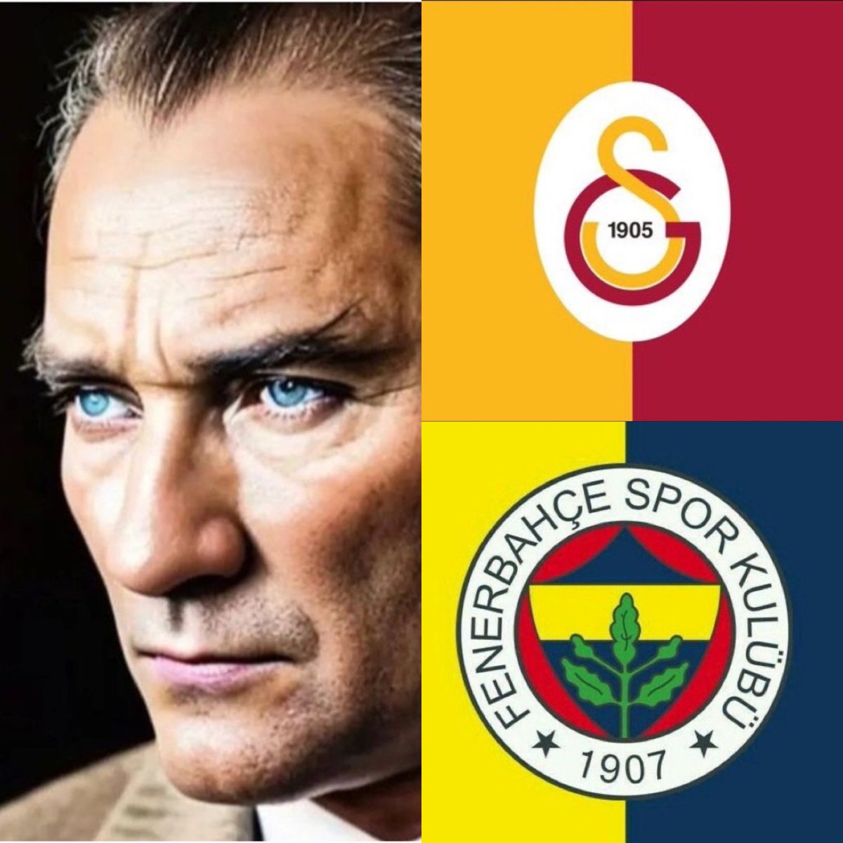 Türk gençliği boyun eğmez!100 yıl geçse de Atatürk yenilmez🇹🇷👏
 #GSvsFB #SueperKupa2023