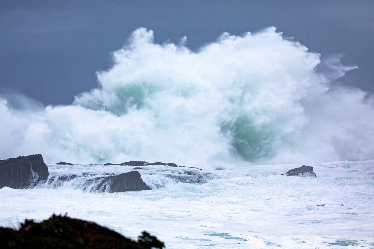 A massive swell slammed into the coast from California to Alaska on Dec. 28th, bringing with it monster waves of epic proportions. Swell heights off the west coast of Vancouver Island, where these were shot, reached 20 ft/6 m! Such power & grace. #bcstorm #pacificstorm #bigwaves