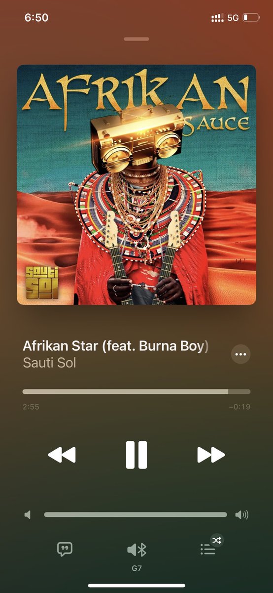 @sautisol ft @burnaboy African star will forever be a jam!!!! Absolute banger of a song!