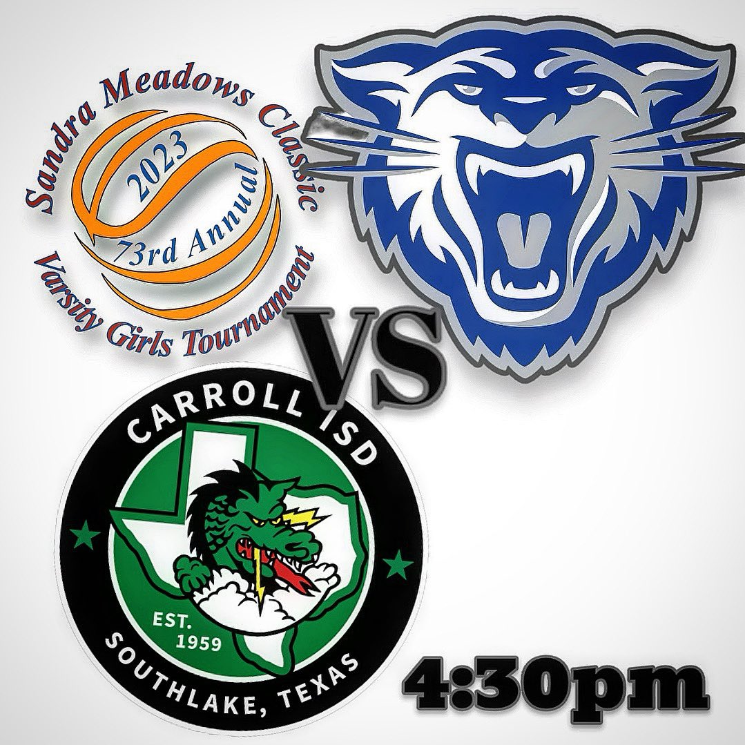 Day2! 🚾🏀
📍Sandra Meadows Memorial Arena 
⏰4:30pm
🆚Southlake Carroll, TX 
📺@passthaball.com 
📻Kat Country 98.9