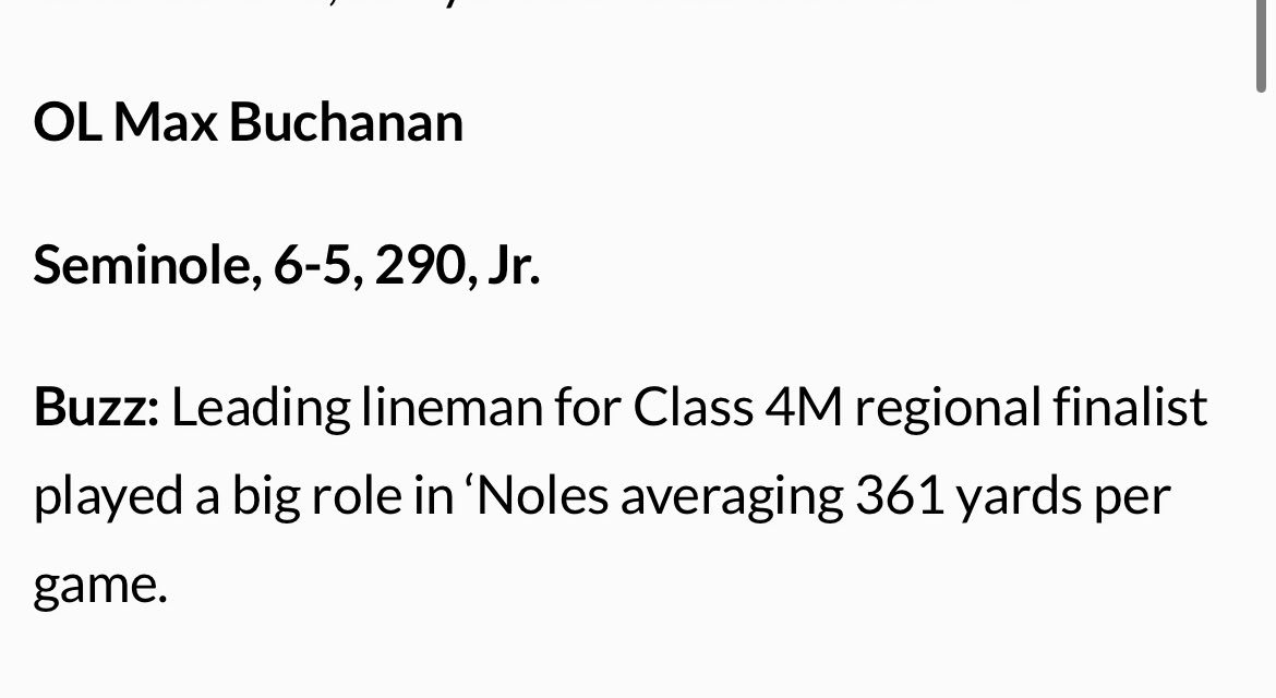 MaxBuchana2025's tweet image. Thank you @orlandosentinel and @JCCarnz for naming me 1st team all area. @BokeyFootball @Recruit_Bokey @CoachHoun #Bokey #IOU