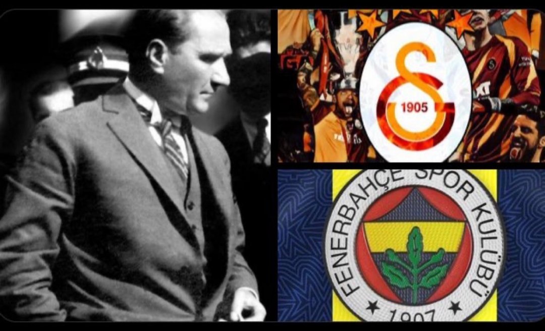 dilekidic's tweet photo. #Atatürk @Fenerbahce @GalatasaraySK      #Cumhuriyetimizin100yılı #NeMutluTürkümDiyene https://t.co/P7aNSABsyz