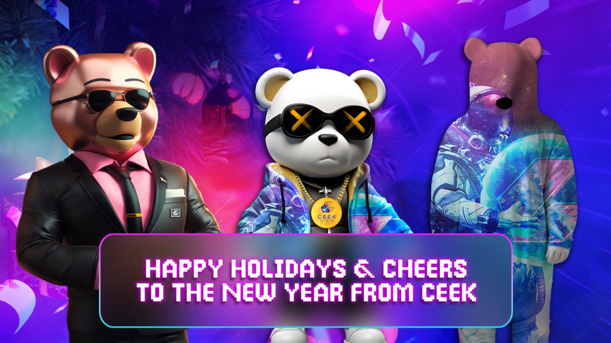 Happy holidays from all of us at #CEEK #Metaverse ✨ We hope you are enjoying this special time of year. Our heartfelt thank you to all #CEEKERS. May this new season bring you peace, happiness, and endless reasons to smile. ✨ Wishing you a magical holiday & a joyous New Year…