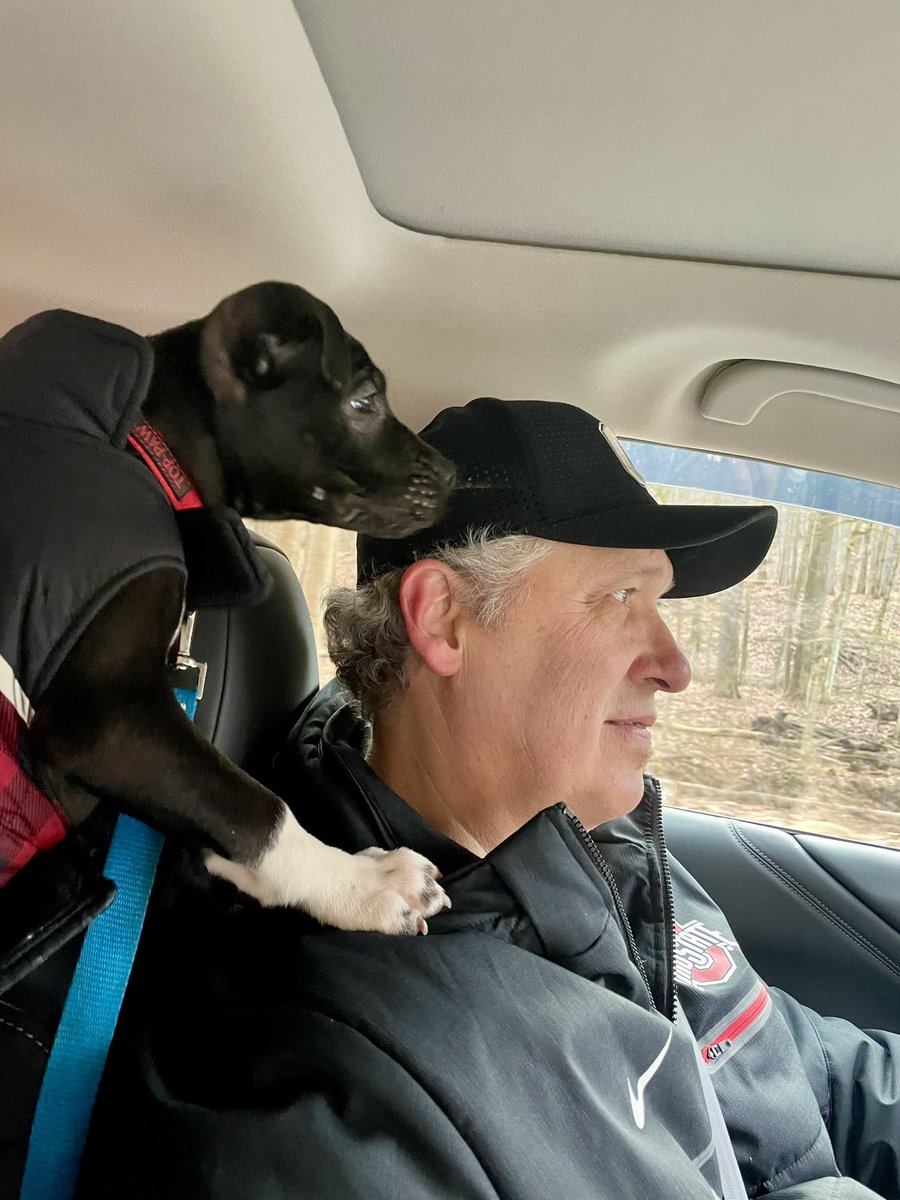 Me my little guy heading to the trails.