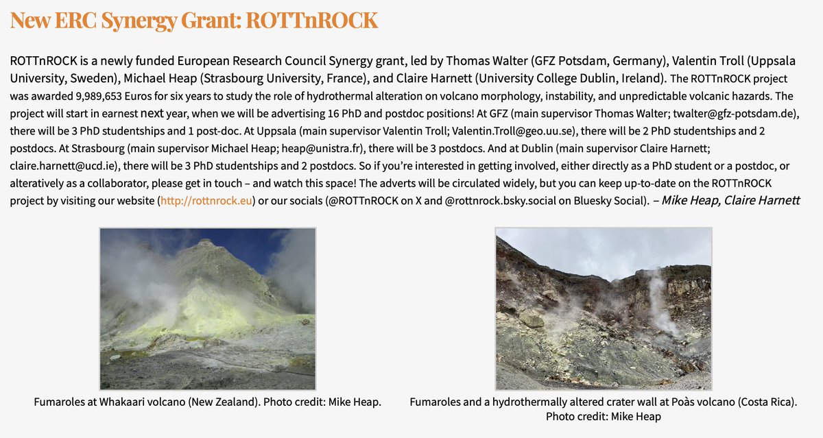 Learn all about our new @ROTTnROCK @ERC_Research project, and how you can get involved, in the latest @vmsg_uk newsletter! 🌋🌋🌋 @claire_harnett1 @VOLCAPSE @MagmaProf